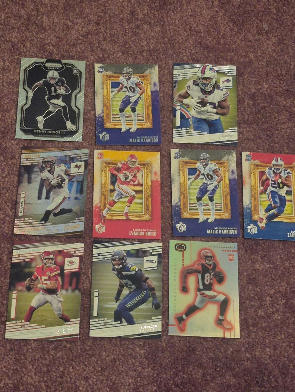 Panini Football Card Lot - Blue, Red, Gold Accents